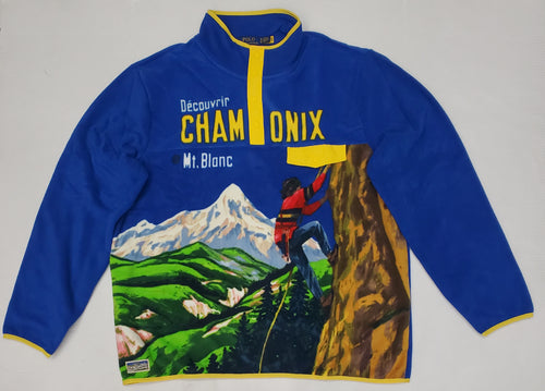 Nwt Polo Ralph Lauren Chamonix Mt.Blanc Fleece Half Zip Sweatshirt - Unique Style