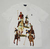 Nwt Polo Ralph Lauren White Five/5 Horsemen Classic Fit Polo - Unique Style