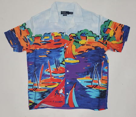 Nwt Polo Ralph Lauren Collage Custom Fit Button Up