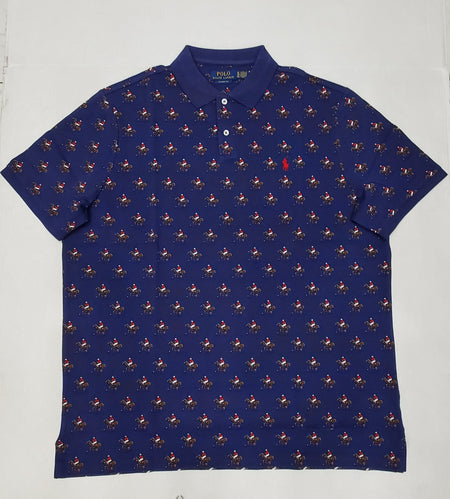 Nwt Polo Ralph Lauren Polo Spellout Red/Blue Classic Fit Tee
