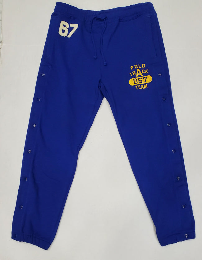 Nwt Polo Ralph Lauren Royal Blue Track Team 067 Button Jacket with Matching Track Team 067 Tear Away Pants