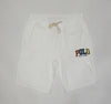 Nwt Polo Spellout White Embroidered Shorts