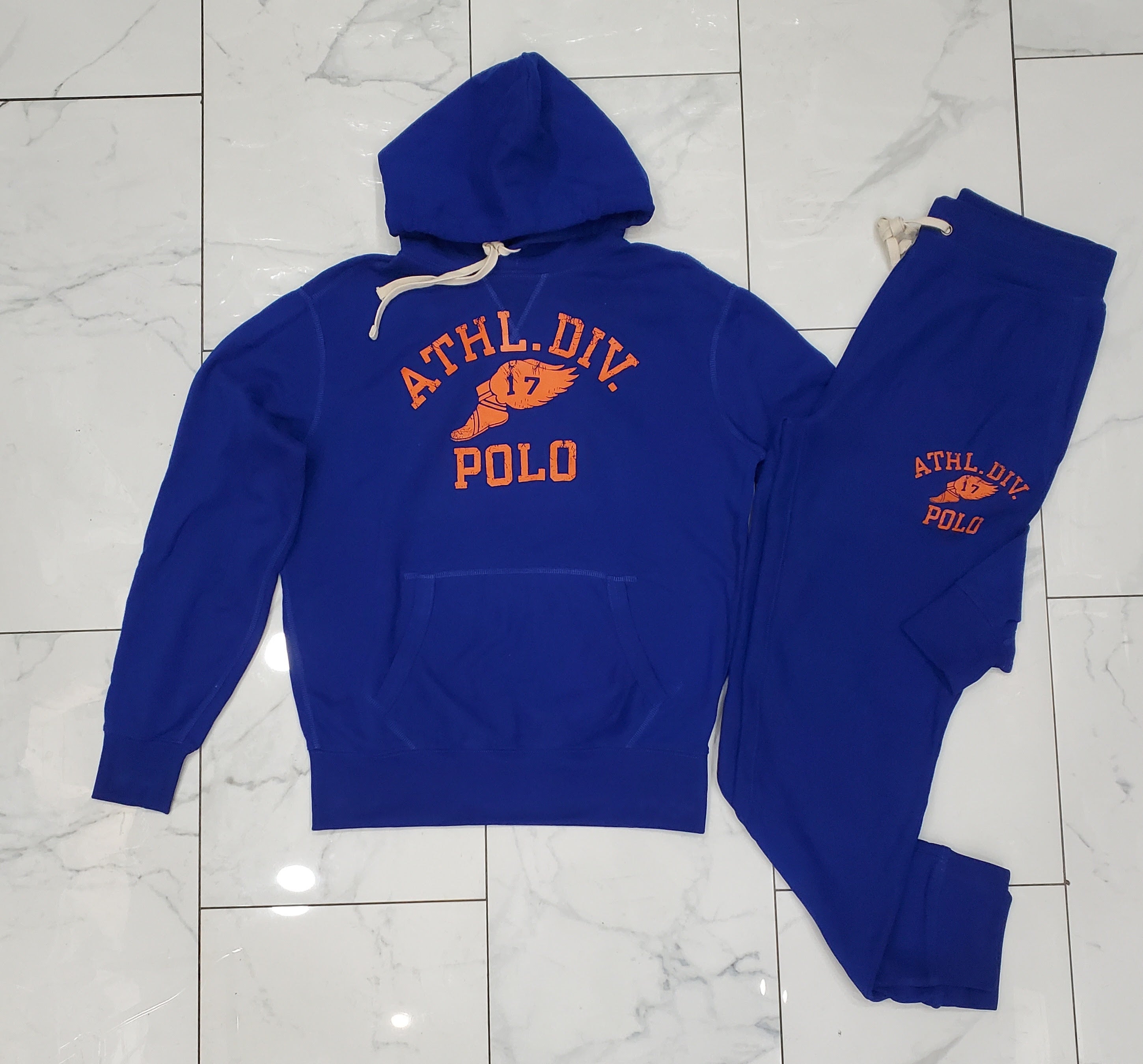 Nwt Polo Ralph Lauren Royal Blue/Orange Athl Div 17