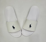 Nwt Polo Ralph Lauren White Big Pony Slides - Unique Style