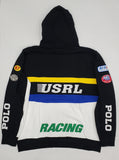 Nwt Polo Ralph Lauren Black/Royal Racing Patches Hoodie - Unique Style