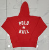 Nwt Polo Ralph Lauren Red Embroidered Patch Polo Ball Hoodie