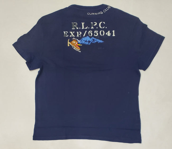 Nwt Polo Ralph Lauren Navy Peace Climb Love Embroidered Classic Fit Tee - Unique Style
