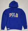 Nwt Polo Ralph Lauren Royal Spellout Patch Hoodie