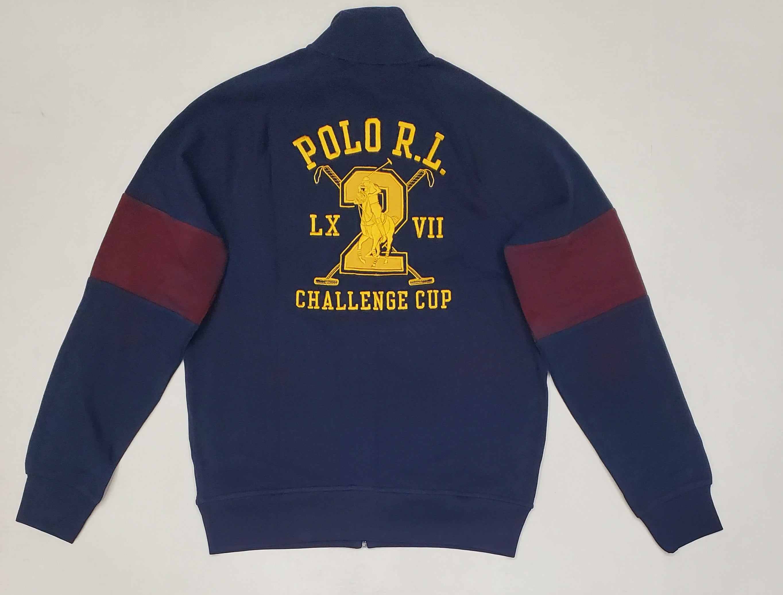 Nwt Polo Ralph Lauren Navy/Burgundy Challenge Cup #2 Big Pony Zip up Jacket