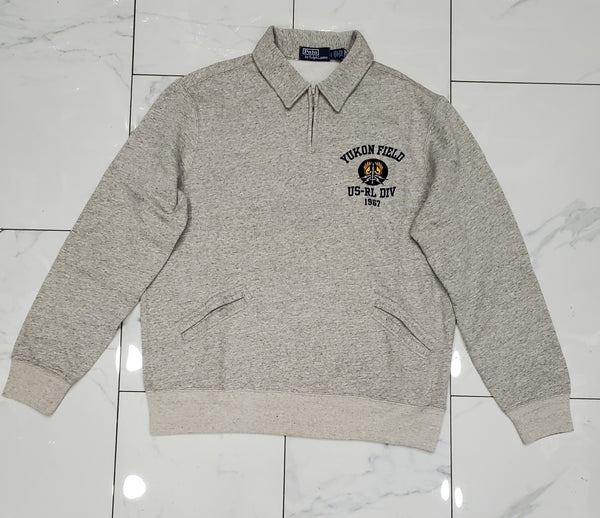 Nwt Polo Ralph Lauren Grey Yukon Field US-RL Div 1967 Half Zip Sweatshirt With Matching Joggers