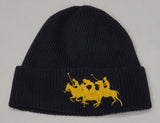 Nwt Polo Ralph Lauren Black/Gold Triple Pony # 3 Skully - Unique Style