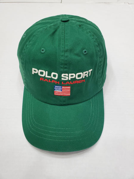 Nwt Polo Ralph Lauren Black/Red/White Racing Embroidered/Patches Long Bill Adjustable Strap Back Hat