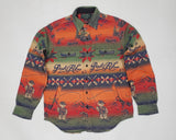 Nwt Polo Country Ralph Lauren Aztec Print Teddy Bear Custom Fit L/S Button Down - Unique Style