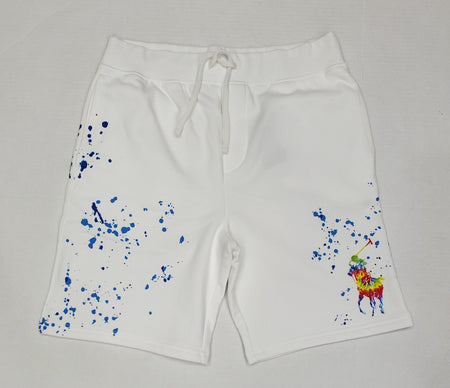 Womens Light Blue Skull Rugby Capri Shorts