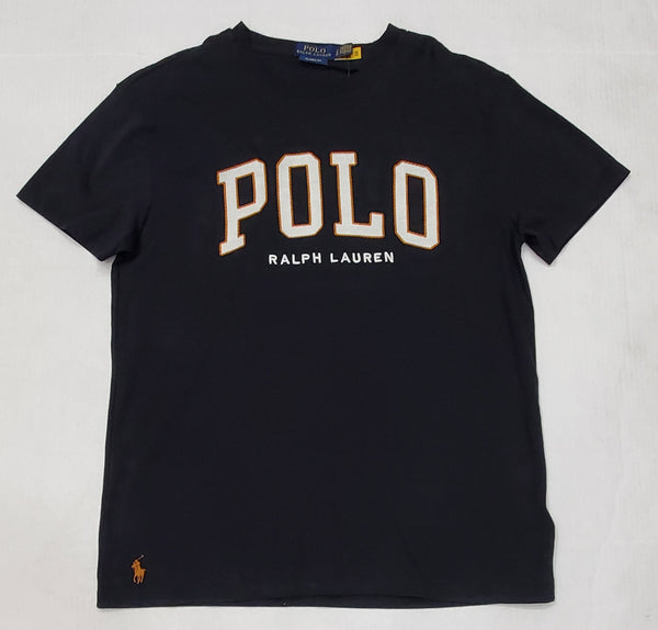 Nwt Polo Ralph Lauren Black Patch Spellout Classic Fit Tee - Unique Style