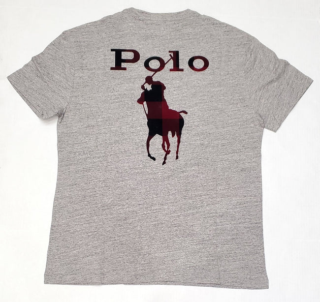 Nwt Polo Ralph Lauren Grey Big Pony Plaid Classic Fit Tee - Unique Style