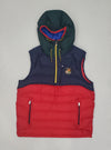 Nwt Polo Ralph Lauren Red/Navy Cookie Down Vest - Unique Style