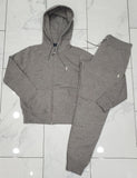 Nwt Polo Ralph Lauren Women's Grey With White Pony Zip Up Hoodie & Matching Joggers - Unique Style