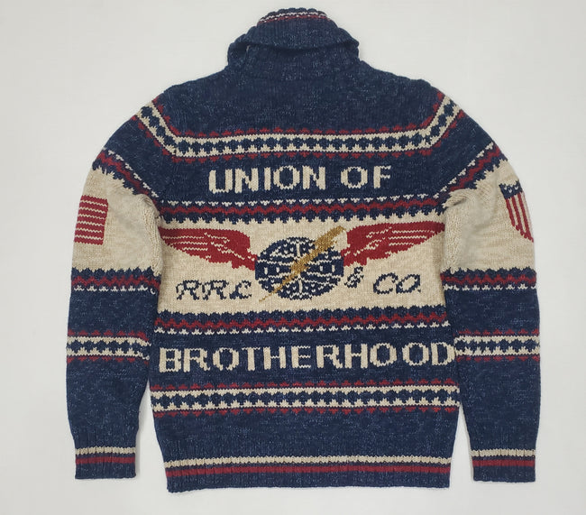 Ralph Lauren RRL Union Of Brotherhood Zip Down Cardigan - Unique Style