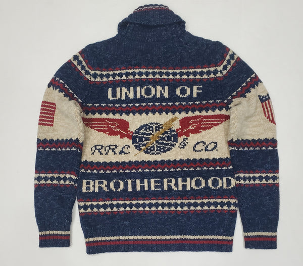 Ralph Lauren RRL Union Of Brotherhood Zip Down Cardigan - Unique Style