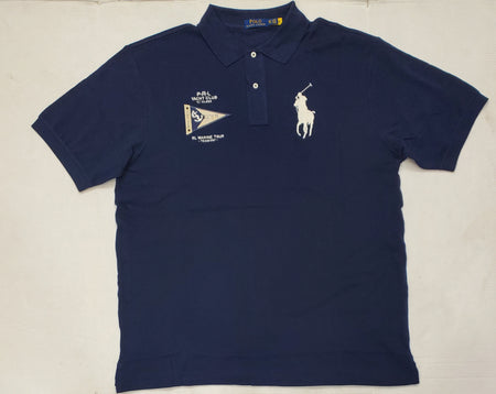 Nwt Polo Big & Tall Baby Blue Allover Small Pony Embroidered Classic Fit Polo