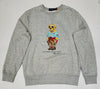 Nwt Polo Ralph Grey Sportsman Teddy Bear Sweatshirt