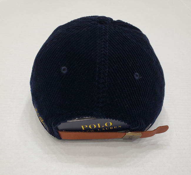 Nwt Polo Ralph Lauren Navy Corduroy New York Patch Adjustable Hat - Unique Style