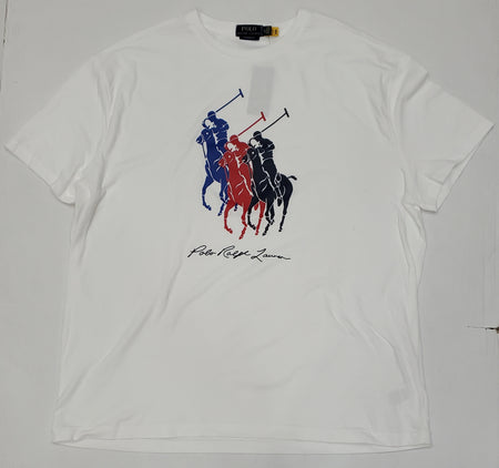 Nwt Polo Ralph Lauren White Floral Spellout Tee
