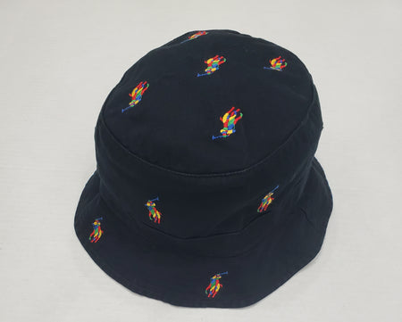 Nwt Polo Ralph Lauren Reversible Camo/Orange Pony Bucket Hat