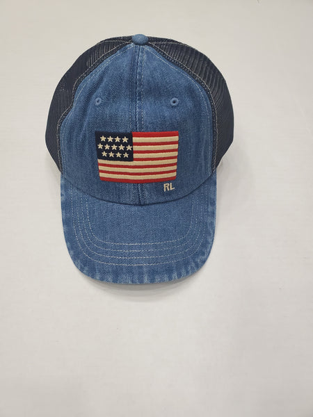 Nwt Polo Ralph Lauren American Flag RL Trucker Hat