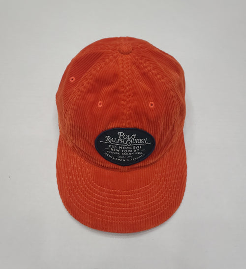 Nwt Polo Ralph Lauren Orange Corduroy Hat - Unique Style
