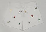 Nwt Polo Ralph Lauren Women's Allover Embroidered Shorts