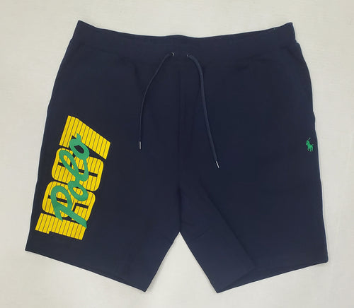 Nwt Polo Ralph Lauren Navy/Yellow Script Spellout Shorts - Unique Style