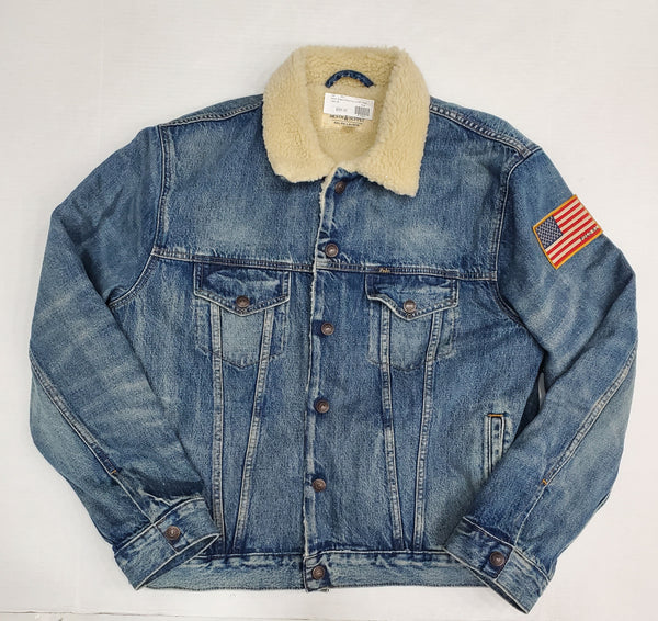 Vintage Polo Ralph Lauren (L) Equestrian Lined Denim Trucker Jacket