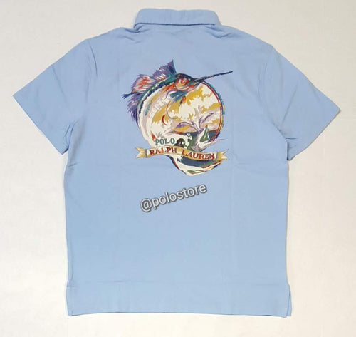 Nwt Kids Polo Ralph Lauren Blue Swordfish Polo Shirt (8-20)