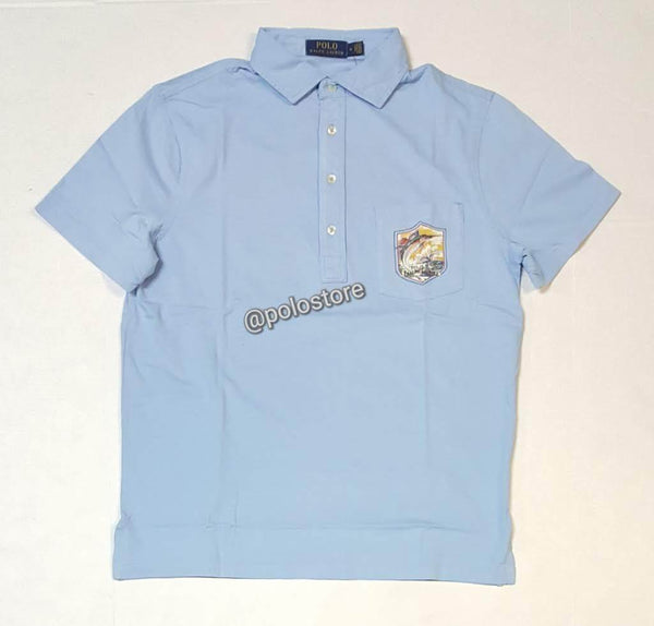 Nwt Kids Polo Ralph Lauren Blue Swordfish Polo Shirt (8-20)