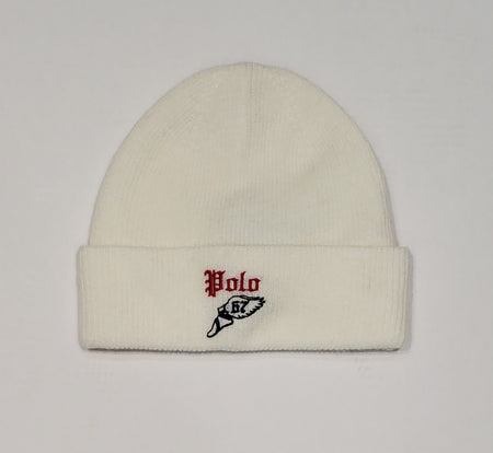NWT Polo Ralph Lauren Cream Polo 67 Wing Foot Skully - Unique Style