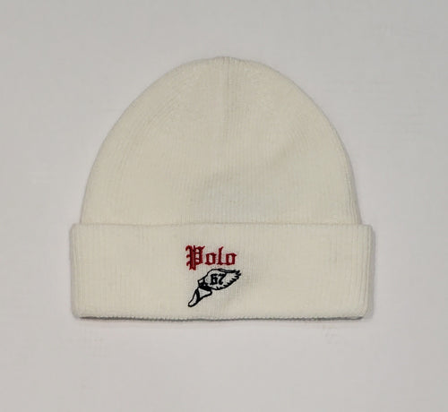 NWT Polo Ralph Lauren Cream Polo 67 Wing Foot Skully - Unique Style