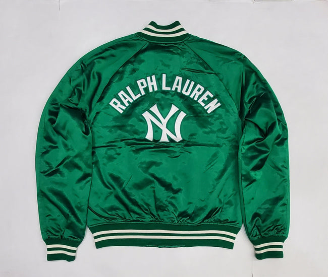 Nwt Polo Ralph Lauren Yankees Green NY Satin Jacket