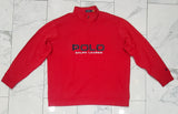 Nwt Polo Big & Tall Red Polo Spellout Half Zip Sweatshirt