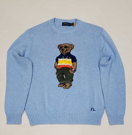 Nwt Polo Ralph Lauren White Grandpa Teddy Bear Classic Fit Tee