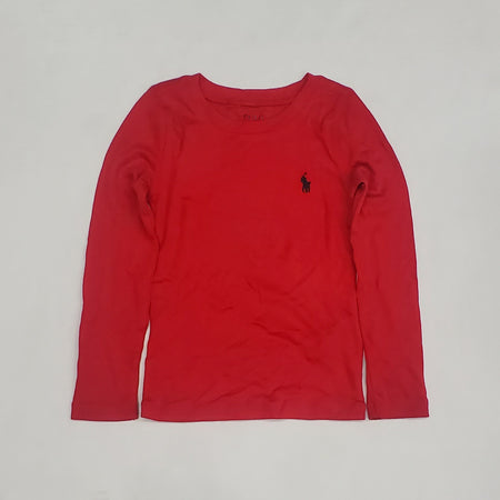 Nwt Kids Polo Ralph Lauren Grey Small Pony  L/S Tee (2T-7T)