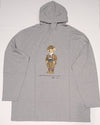 Nwt Polo Big & Tall Grey Heritage Gentleman Style Teddy Bear L/S  Hoodie Tee