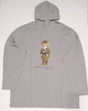 Nwt Polo Big & Tall Grey Heritage Gentleman Style Teddy Bear L/S  Hoodie Tee