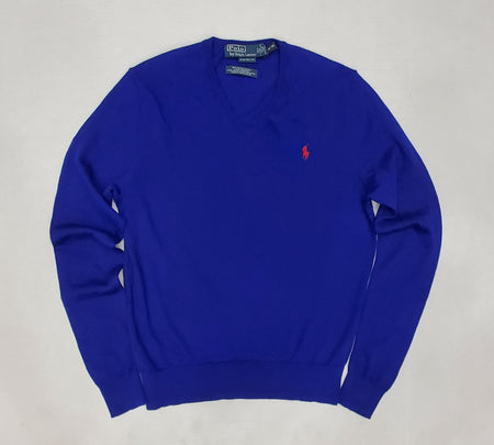 Nwt Polo Ralph Lauren Orange w/Blue Horse Half-Zip Sweater