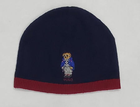 Nwt Polo Ralph Lauren Light Grey American Flag Teddy Bear Embroidered Skully