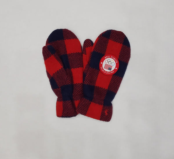 Nwt Polo Ralph Lauren Plaid Olympic Team Patch Gloves