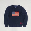 Nwt Kids Polo Ralph Lauren American Flag Knit Sweater (2T-7)