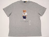 Nwt Polo Big & Tall Tennis Club Prep Style Bear Tee (Grey)