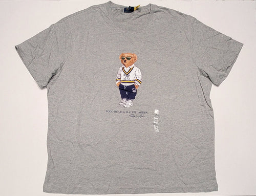 Nwt Polo Big & Tall Tennis Club Prep Style Bear Tee (Grey)